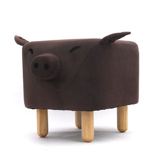 2021 osmanlı fabrika özelleştirilmiş taklit kürk karikatür şekli çocuklar ahşap hayvan ahşap tabure çocuk dışkı - Product Image 3