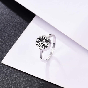 Tree Life 现代奢华不锈钢骨灰盒戒指，用于存放骨灰，环保耐用，纪念首饰，火葬纪念品 - Product Image 3