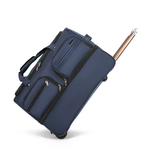 Large Capacity <b>Trolley</b> Bag Waterproof Oxford Fashionable Sport Wheel Luggage Foldable Portable Durable Zipper Duffle Bag - Product Image 5