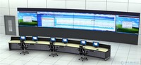 Console de Trading Financier Professionnelle Moderne – Poste de Travail Multi-Écrans pour Bourse, Centre Commercial, Atelier Extérieur