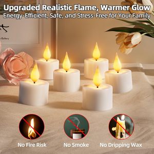 Approvisionnement direct usine en gros de bougies <span class=keywords><strong>LED</strong></span> sans flamme rechargeables 3D pour les planificateurs d'Halloween et les organisateurs d'événements - Product Image 5