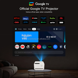 โปรเจคเตอร์พกพา LED 1080P จอ LCD สามจอ โฮมซีเนม่า สมาร์ททีวี Google TV โปรเจคเตอร์ 4K UHD Android 13 ระยะฉายสั้นพิเศษ - Product Image 4