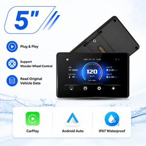 Pour <span class=keywords><strong>BMW</strong></span> R1200 <span class=keywords><strong>GS</strong></span> Adventure <span class=keywords><strong>GPS</strong></span> 5 pouces Android Auto Carplay 1000NIT Contrôle par commande au guidon Lecture des données du véhicule d'origine Moto Car Play - Product Image 1