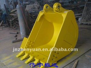 Godet basculant OEM chinois pour excavatrices, matériau Q355+Q460, diverses tailles (1-80T), conception en forme d'entonnoir, marque Zhenyuan - Product Image 5