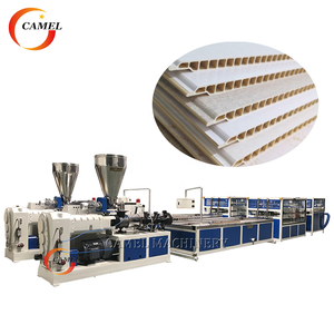 Extrusora cónica de doble tornillo, línea de extrusión de panel de techo de PVC/línea de producción de perfil de tablero de pared de PVC - Product Image 1