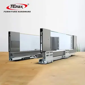 Temax BT301G Schrank weich schließende Schublade mit LED hochglasseitenwand