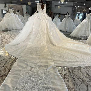 فستان زفاف أبيض فاخر للسيدات بمقاس كبير Mn110 للبيع بالجملة فستان زفاف أنيق وأنيق للزفاف - Product Image 2