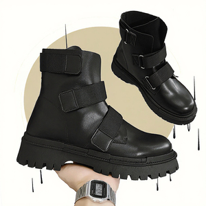 Botas de Moda para Hombre, Nuevas, Ligeras, de PU, con Aumento de Altura, para Primavera, Otoño e Invierno, Impermeables, para Correr - Product Image 3