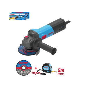 ชุดเครื่องมือเจียร FIXTEC 750W ขนาด 115 มม. พร้อมสวิตช์เลื่อน สำหรับงานเจียรผิว 4-1/2 นิ้ว พร้อมใบตัด 10 ชิ้น รุ่น FAG750115 KIT-1 สำหรับงานคอนกรีต - Product Image 1