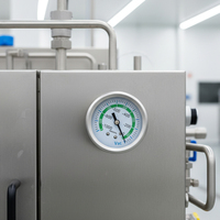 Heavy-Duty Stainless Steel Vacuum Pressure Gauge Anti-Vibration Glycerin Liquid Filled Manometer