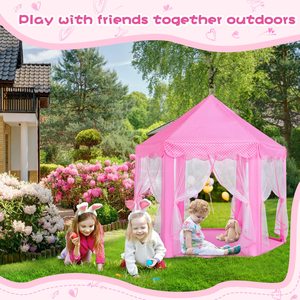 <span class=keywords><strong>Casa</strong></span> de Juegos Rosa Encantadora al por Mayor, Tienda de Campaña Portátil Plegable Hexagonal para Niñas, <span class=keywords><strong>Castillo</strong></span> de Princesa para Interiores, <span class=keywords><strong>Casa</strong></span> de Juegos para Niños - Product Image 4