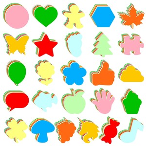 Autocollants muraux en papier coloré Xiyin, formes irrégulières, ensemble multi-pièces pour bureaux et espaces éducatifs, décoration de rentrée scolaire - Product Image 3
