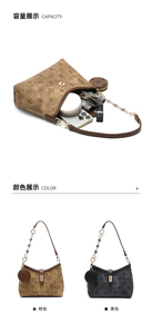 <span class=keywords><strong>Eleganti</strong></span> Borse Tote da <span class=keywords><strong>Donna</strong></span> con Monogramma e Mini Pochette, Versatili Borse a Tracolla da <span class=keywords><strong>Donna</strong></span> con Catena, Borsa a Spalla Hobo Origine Cina - Product Image 5