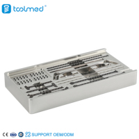 Perangkat Sistem Pelat Pengunci Titanium Mini Veteriner Toolmed, Instrumen Bedah Ortopedi Lengkap untuk Klinik Hewan Kecil