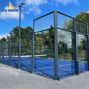 Superficie Profesional de Alto Rendimiento para Pista de Pádel de Acero Inoxidable, Diseño Panorámico de 20m*10m para Instalaciones Deportivas Interiores/Exteriores - Product Image 1