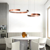 Vente en gros de lustres à anneaux LED minimalistes simples et légers pour salon