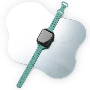 Stokta Apple Watch için spor yedek su geçirmez silikon saat kordonları sapanlar