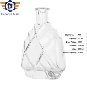 700ml luxe personnalisé vide cristal Gin <span class=keywords><strong>rhum</strong></span> Brandy esprit whisky vodka liqueur l <span class=keywords><strong>bouteille</strong></span> d'alcool XO bouteilles <span class=keywords><strong>de</strong></span> vin en verre - Product Image 2