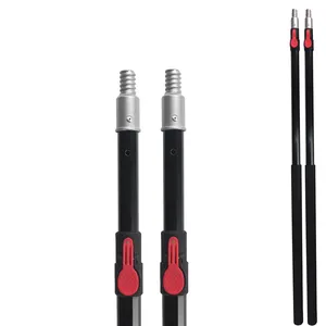 Extentool strong 6m square telescopic aluminum extension pole with spring button locking for long handle tools