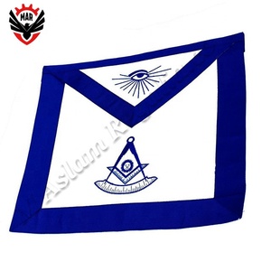 Blue Lodge Square & Compass avec tablier de bureau G |   Tablier américain brodé à la machine - Product Image 4
