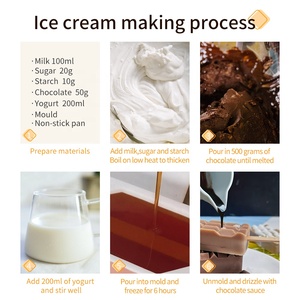 DUMO Nouveau style Moule à glace en silicone DIY, formes vague et cœur, pour glaces, chocolats et bâtonnets <span class=keywords><strong>de</strong></span> glace, et bacs à glaçons - Product Image 4