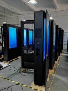 Pantallas Publicitarias para Exteriores de Doble Cara, Android, 55 Pulgadas, 65 Pulgadas, Soporte de Pie, Señalización Digital <span class=keywords><strong>LCD</strong></span>, Reproductor de Anuncios para Estación de Autobuses - Product Image 6