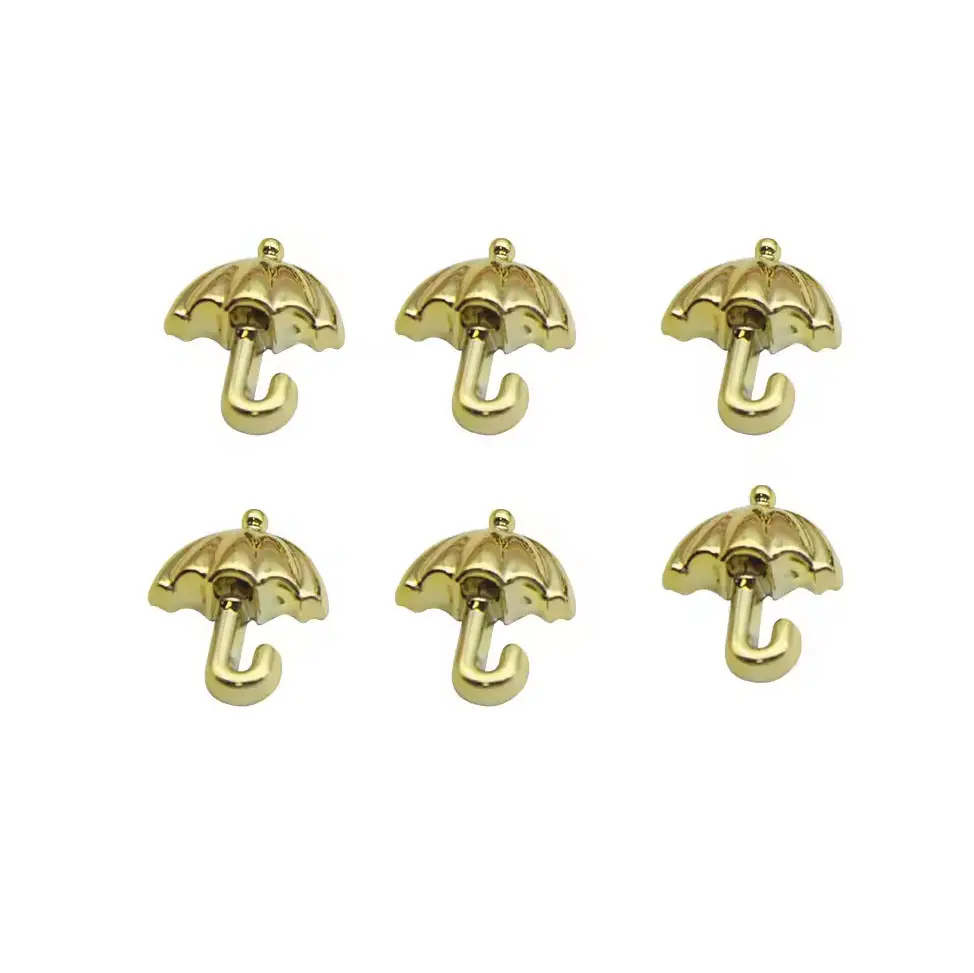 Hot selling gold color plastic with aluminium nail UV plated umbrella rivet