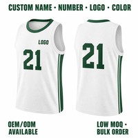 Camiseta de Baloncesto OEM en Blanco para Sublimación, Sin Mangas, de Poliéster, para Equipos, con Nombre y Número Personalizados, Detalles Decorativos, Pedido al por Mayor