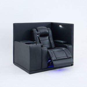 <span class=keywords><strong>Canapé</strong></span> en cuir sur mesure pour home cinéma VIP, fonctions <span class=keywords><strong>électrique</strong></span>s, design mural à zéro espacement, cuir de vachette haut de gamme de qualité supérieure - Product Image 3