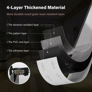 Plancher en vinyle auto-<span class=keywords><strong>adhésif</strong></span> imitation bois gris/gris ardoise <span class=keywords><strong>Carrelage</strong></span> de sol imperméable pour chambre à coucher salon cuisine - Product Image 5
