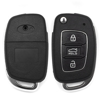 Clé de remplacement pliable à 3 boutons HYN14R avec lame non taillée, coque de clé de voiture, télécommande pour fournitures de serrurier