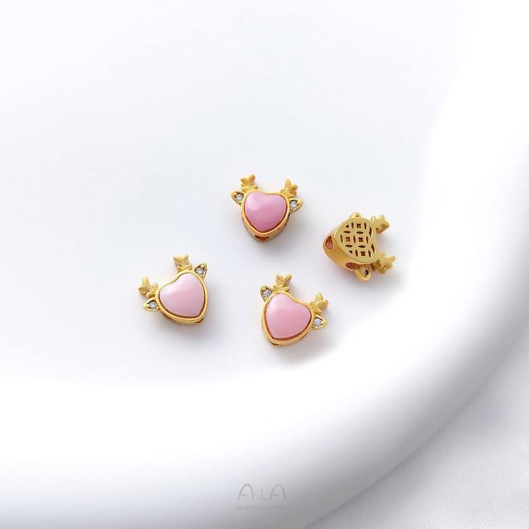 Queens Shell 8,5x10mm diamètre de perle d'espacement tête de cerf