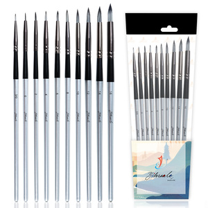 Yihuale Art fournisseur <span class=keywords><strong>peinture</strong></span> ensemble en <span class=keywords><strong>bois</strong></span> artiste pinceaux 10 pièces cheveux synthétiques pour huile aquarelle acrylique bricolage <span class=keywords><strong>peinture</strong></span> - Product Image 1