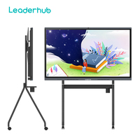 Tableau blanc interactif intelligent 4K tout-en-un IWB de 65/75/86/98/110 pouces, écran plat tactile 20 points, prise en charge de double système d'exploitation, tablette iPad