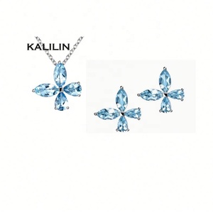Ensemble collier et boucles d'oreilles papillon en zircon de haute qualité pour filles, plaqué rhodium, argent 925, cadeau pour fête, mariage, fiançailles, anniversaire - Product Image 6