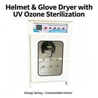 Séchoir et Laveur Électrique pour Casques, Gants et Chaussures avec Stérilisation UV et Ozone 2500W 220-240V/110V – Machine de Nettoyage à Sec pour 1 Casque et 4 Gants CE
