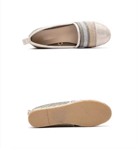 Giày Đế Bằng Vải Raffia Dệt Thoi Thời Trang Nhất Hàng Có Sẵn 2023 Giày Đế Bằng Hở Ngón Cao Thấp Thoải Mái - Product Image 6