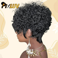 Perruques Courtes en Cheveux Humains en Gros, Fournisseurs de Perruques Courtes Bouclées Coupe Pixie, Perruques Courtes en Cheveux Humains pour Femmes Noires, Perruques Sans Colle en Cheveux Humains