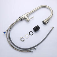 SUS304 acier inoxydable tirer robinet de cuisine noyau en céramique mitigeur chaud froid Rotation brossé eau grue robinet pour chambre évier salle de sport