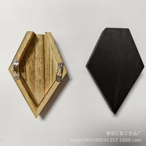 Wooden Wall Mounted Artificial Flower Shelf Diamond Shape Geometric Home <b>Decoration</b> Storage Organizer Bedroom Living Room - Product Image 3