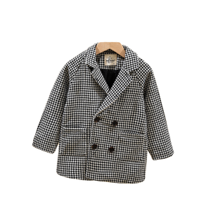 Manteau en laine automne hiver pour garçons veste <span class=keywords><strong>mi</strong></span>-<span class=keywords><strong>longue</strong></span> décontractée en tailles moyennes et grandes vêtements pour enfants en gros - Product Image 1