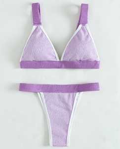 Maillot de bain deux pièces Sexy, texture solide, <span class=keywords><strong>Mini</strong></span>, Micro, fente haute, dos nu, culotte tanga, vêtements de plage, nouvelle collection - Product Image 3