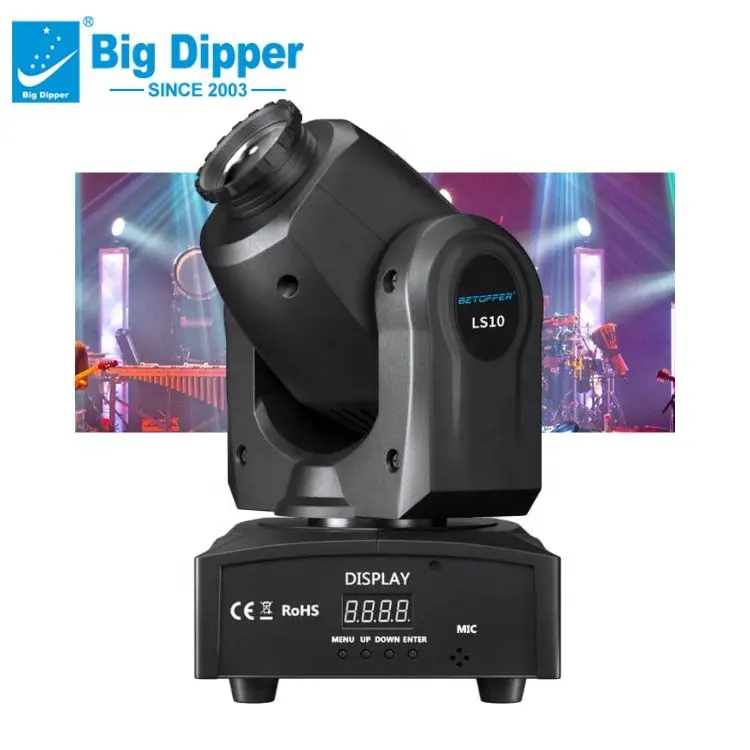 Big Dipper LS10 led 10 watts faisceau tête mobile lumière spot éclairage de scène pour disco party club bar dj show éclairage de scène