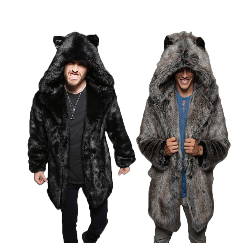 Hiver à capuche pour homme Parka luxuryreal Vison Fourrure Chaud épais Outwear Long Manteau Chic Hiver à capuche pour homme Parka luxuryreal Vison Fourrure Chaud épais Outwear Long Manteau Chic