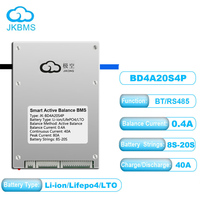 JK Smart BMS JK-BD4A8S4P 4S/8S/24S 40A 60A 80A 100A 200A Baterai Li-Ion LiFePo4 LTO BMS Smart Active Balance Active Balance