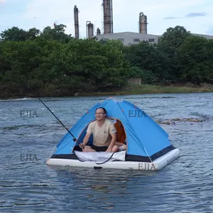 Lago Piscina sistema de plataforma de pesca em PVC pontão inflável doca de ar com motor