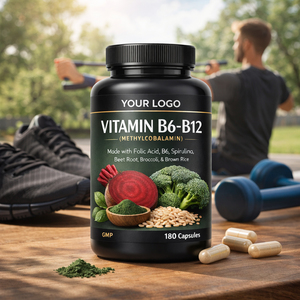 Doğurganlık ve Bağışıklık Desteği için <span class=keywords><strong>Vitamin</strong></span> B6 <span class=keywords><strong>B12</strong></span> Folik Asit Kapsülleri Yetişkinler için Folik Asit Sağlık Takviyesi - Product Image 4
