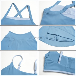 Custom Quick Dry Outdoor Activewear Sportbeha's, Gym Tanktops, Rokjes, Ingebouwde Shorts, Dames Workout Golf Pickleball Tennis Kledingset - Product Image 6
