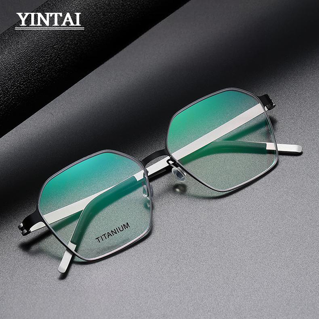 Wholesale Fashion Eyeglass Frames Square High Quality Titanium Luxury Designer Frames for Eye Glasses