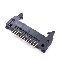 Connecteur de têtes de bornes Soulin à échantillon gratuit, en laiton, pas de 2,54 mm, 2x12 broches, double rangée, droit, L15,8, avec éjecteur PC3,5 pour carte PCB